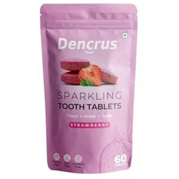 Dencrus Sparkling Strawberry Flavor Tooth Tablets - 60 Tablets image 3