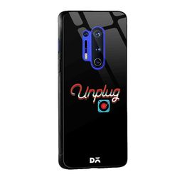 DailyObjects Black & Red Unplug Tunes OnePlus 8 Pro Glass Case image 2