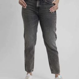 Spykar Grey Cotton Mom Fit Jeans-image-19