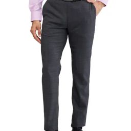Raymond Grey Slim Fit Checks Trousers-picture-12