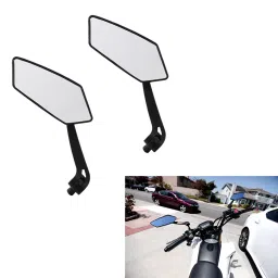 AllExtreme EX30431 Universal Round Bar End Convex Side Mirrors - ‎Black-22