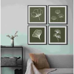 999Store Green Canvas Flower Line With Bohemian Wall Painting - Set of 4-image-34
