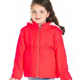 Cherry Crumble by Niit Hyman Kids Pink Quilted Hooded Jacket-image-60