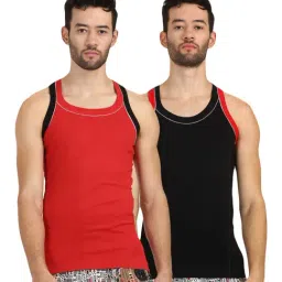 Rupa Frontline Assorted Colour Cotton Regular Fit Vest (Pack Of 2)-image-4