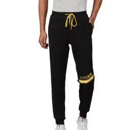 UnderJeans by Spykar Black Regular fit Joggers-image-55