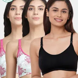 Inner Sense Multicolored Non Wired Non Padded Nursing Bra (Pack Of 3)-image-45