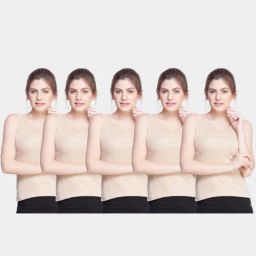 Dollar Missy Skin Cotton Camisole - Pack of 5-picture-30