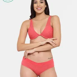 Inner Sense Pink Under Wired Padded Bra & Panty Set-picture-20
