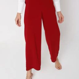 Vero Moda Dark Red Regular Fit Pants-image-64