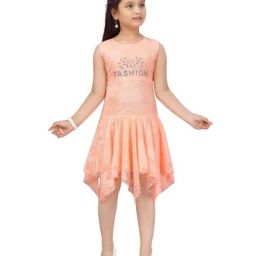 Aarika Kids Peach Embellished Dress-picture-10