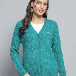 Monte Carlo Green Self Regular Fit Cardigan-picture-23