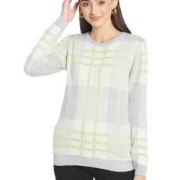 METTLE Grey Chequered Pullover-picture-29