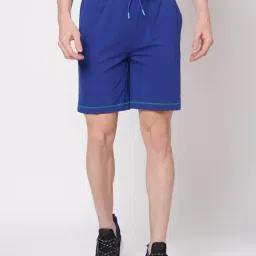Fitz Indigo Blue Slim Fit Shorts-image-23