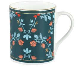 India Circus Abstract White Bone China Milk Mugs Set of 2, 360 ml With Accented and 22 Carat Gold image 4
