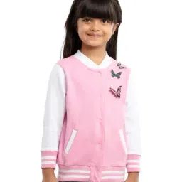Under Fourteen Only Kids Pink & White Applique Full Sleeves Sweatshirt-image-73