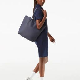 Lacoste Blue Women's L.12.12 Concept Vertical Zip Tote Bag-image-24