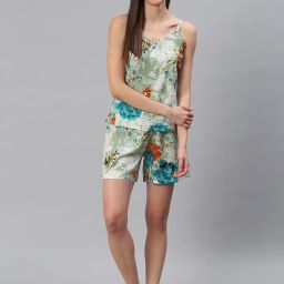 Cation Green Printed Top With Shorts image 4