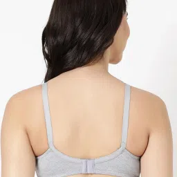 BLOSSOM Grey Textured Full Coverage Minimizer Bra image 2