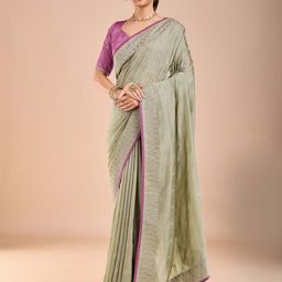 Anouk Floral Embroidered Beads and Stones Saree-image-39