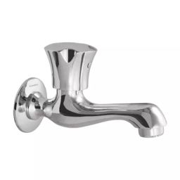 PLUMBER NECTAR Wall Mounted Chrome Finish Long Body Bib Cock, NEC-0203-20