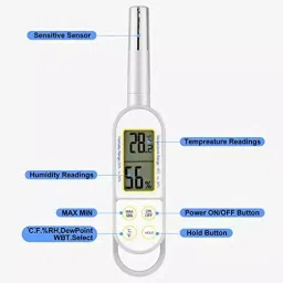 R-TEK Handheld Temperature And Humidity Meter 1.5V (AAA)x1 Digital Display, RT- 110H image 2