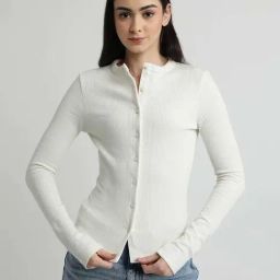 CALVIN KLEIN JEANS White Plain Cardigan-image-92