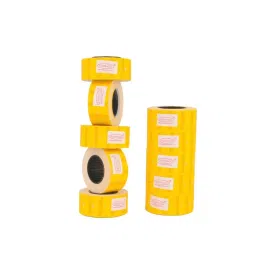 Bambalio Price Label Yellow with MRP Print For All Single Line Labeling Machines, BLR-YMRP(T) (Pack of 10 Rolls)-7