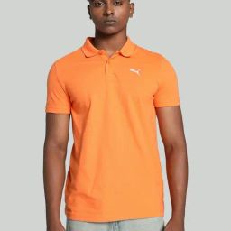 Puma Orange Cotton Slim Fit T-Shirt-image-38