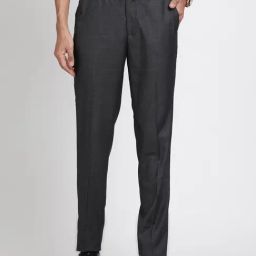 Turtle Black Rayon Slim Fit Trousers-picture-16