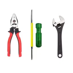 Hillgrove 203.2 mm (8 Inch) Universal Multi-Function Adjustable Wrench, 2-in-1 Screwdriver & 203.2 mm (8 Inch) Combinational Plier Combo, HGCM440M1-90