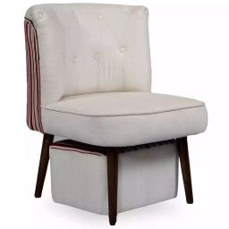 Muebles Casa MB1018_G White Slipper Chair With Foot Stool-image-87