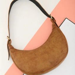 Gaurapakhi Brown Medium Animal Effect Hobo Bag-35