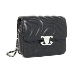 Styli Black Quilted Cross Body Bag-37