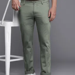 Allen Solly Men Textured Slim Fit Mid-Rise Chinos Trousers-image-57