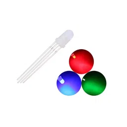 Invento DC 3V - 5V RGB Tri-Colors Commoen Cathode Diodes Diffused Led Light ISC 1151-4-3