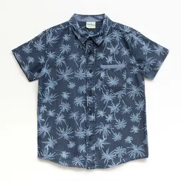 JusCubs Boys Floral Printed Spread Collar Cotton Casual Shirt-37