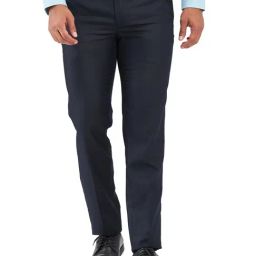 Raymond Blue Slim Fit Self Pattern Trousers-image-20