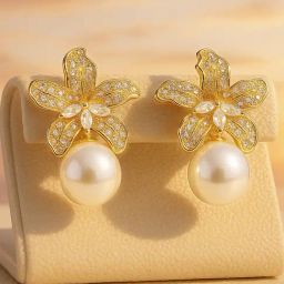 Rubans Gold-Tone Plated Earrings for Women-picture-8