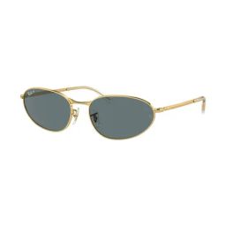 Ray-Ban Blue Oval Polarized Unisex Sunglasses-image-9