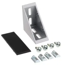 RS PRO Angle Bracket Connecting Component, Strut Profile 40 mm, Groove Size 8mm Model No 7675698-8