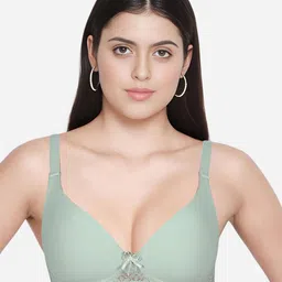 shyaway Medium Coverage Lightly Padded Non-Wired Plunge Bra- All Day Comfort-image-32
