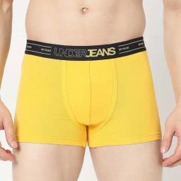 UnderJeans by Spykar Yellow Regular Fit Trunks-picture-14