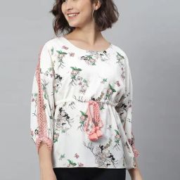 KASSUALLY White Floral Print Top-picture-13