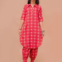 NYPA Girls Printed Kurta with Harem Pants-image-46