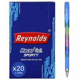 Reynolds Racer Gel Pen Sporty 0.5 mm Blue Pack of 10-31