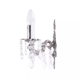Fos Lighting Dainty English Silver Antique Crystal Double Wall Sconce - MF-WL2-image-6
