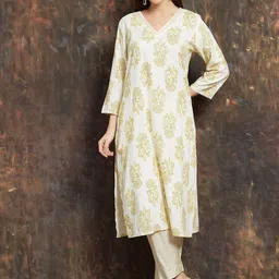 Melange by Lifestyle Women Floral Printed Festive Straight Kurta-picture-12