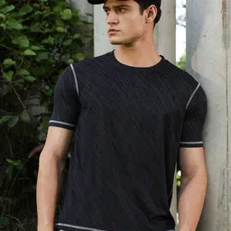 Campus Sutra Men Abstract Printed Round Neck T-shirt-image-85
