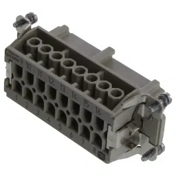 Harting Heavy Duty Connector Inserts / Modules RECTANGULAR HAN INSERT, FEM, 16WAY SCREW, 09330162701-91