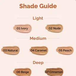 The Derma co. 1% Hyaluronic Hydrating High Coverage Foundation 18 ml - Peach 05 image 4